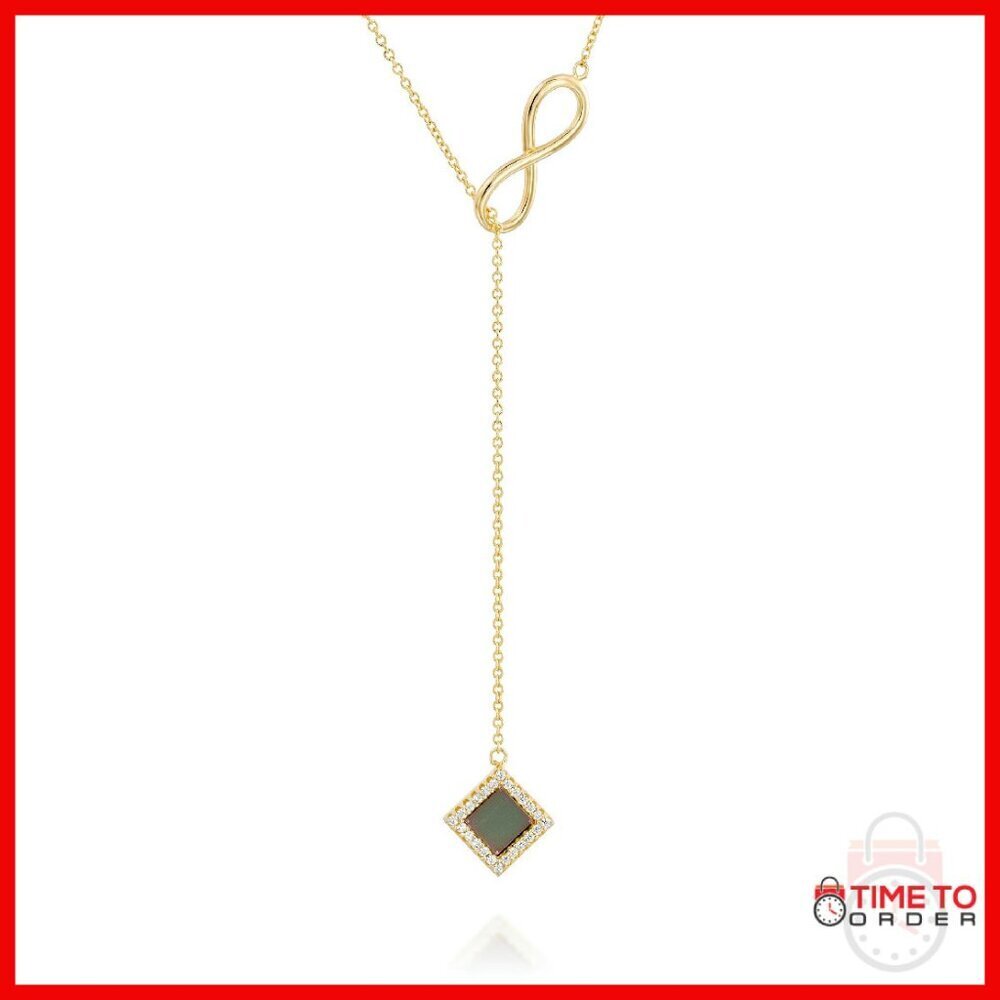 18K Gold Nano Bible Infinity Necklace Adjustable 16+2in Faith Jewelry